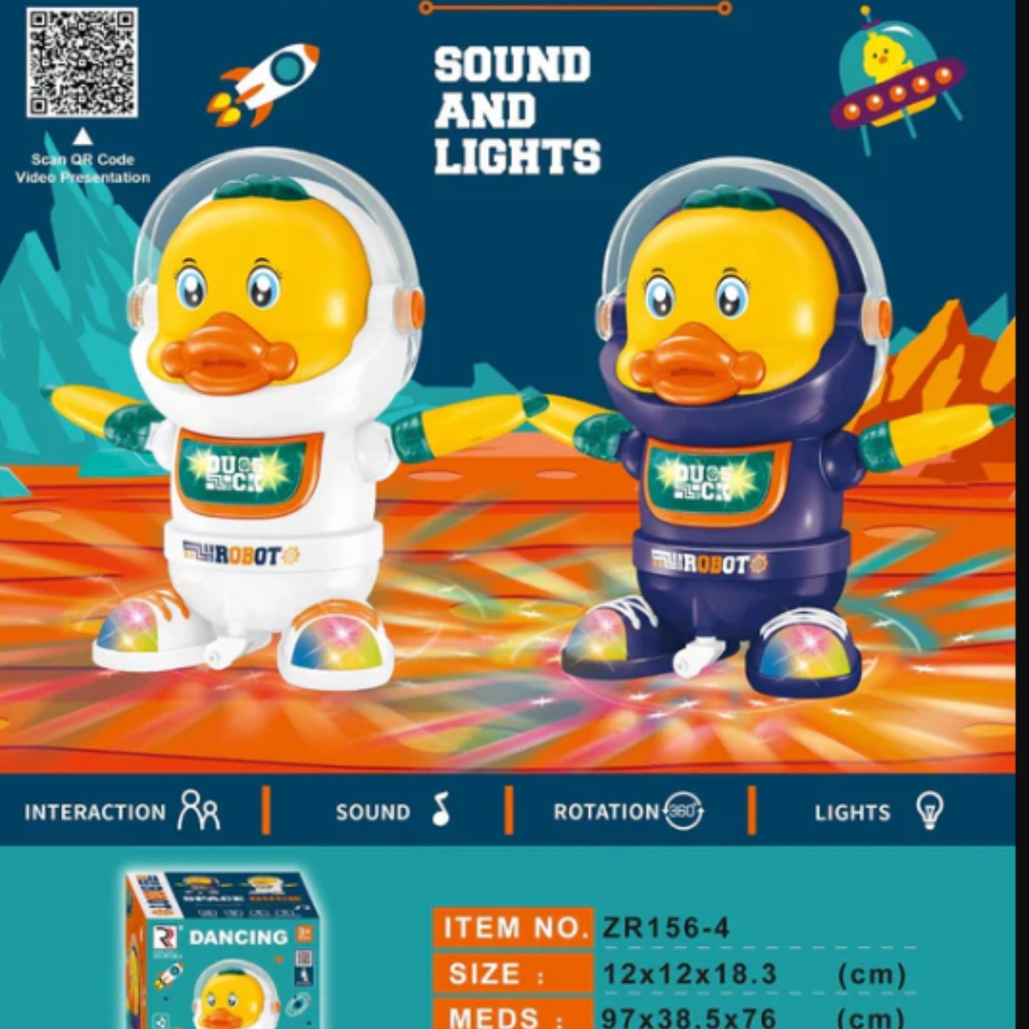 Dancing Space Duck Robot Toy