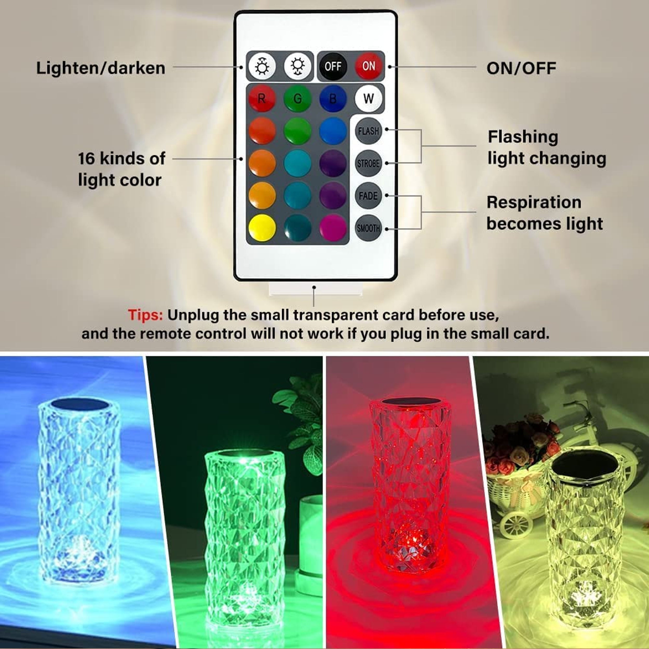 PRISM ROSE TOUCH LAMP